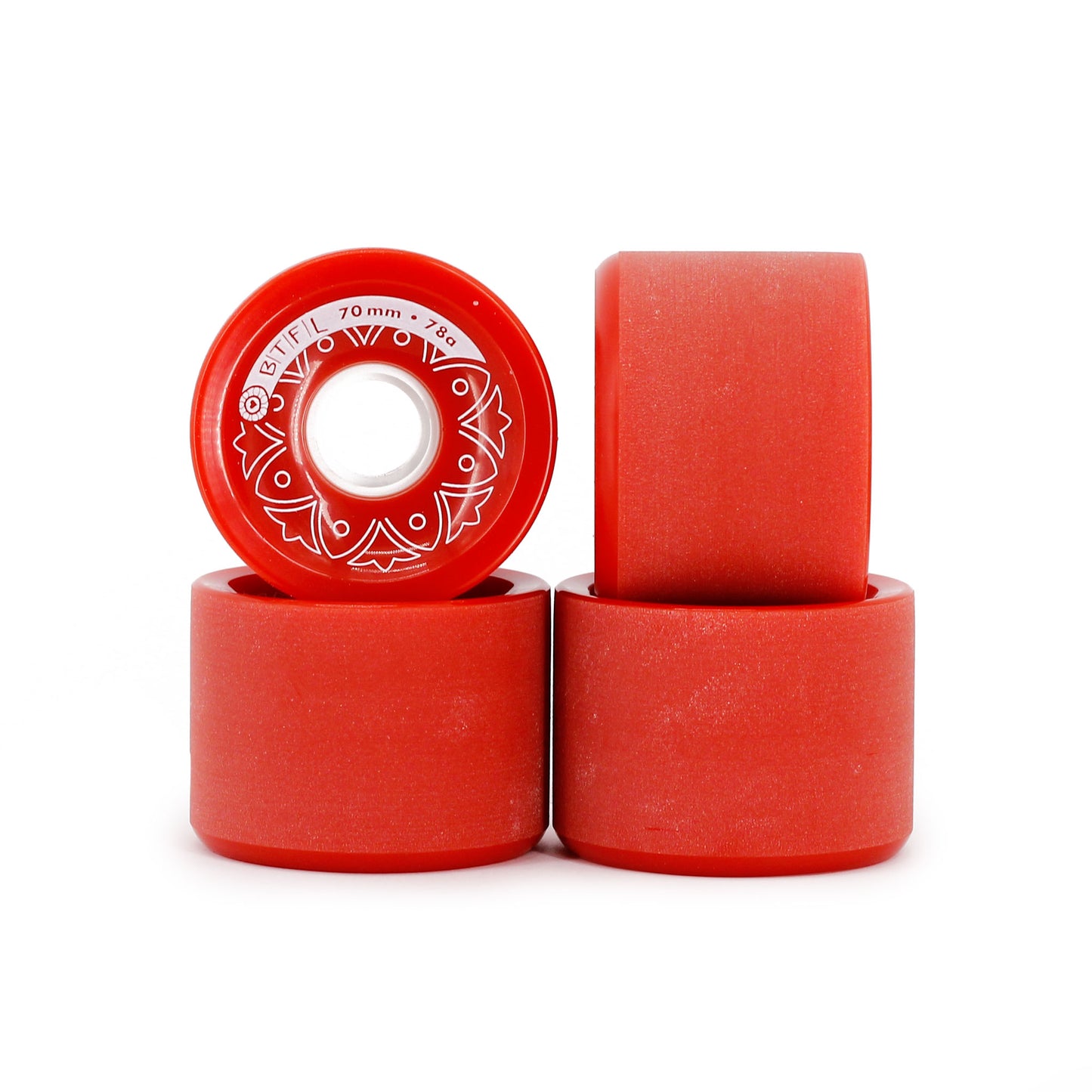 BTFL Longboard Rollen Set 65 x 47 mm - 78A - rot