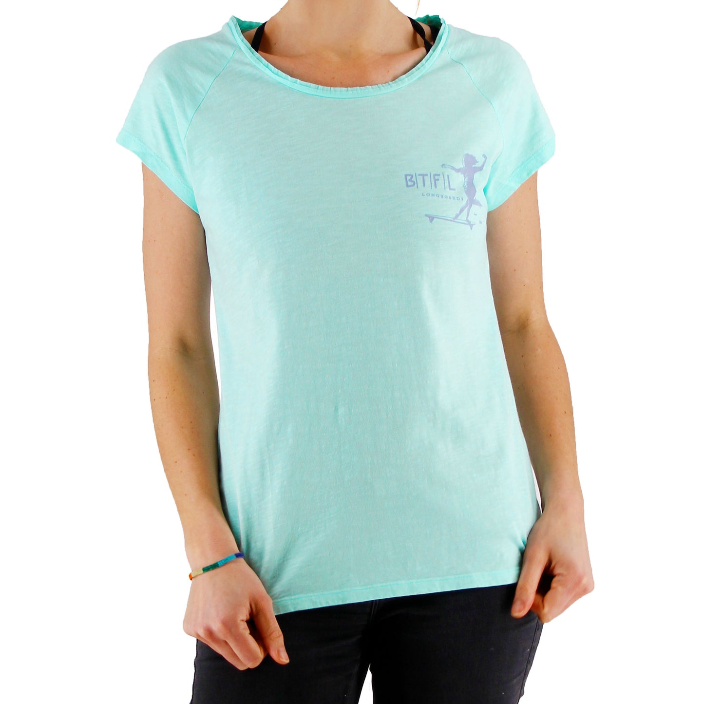 BTFL T-Shirt mintfarben mit Logodruck