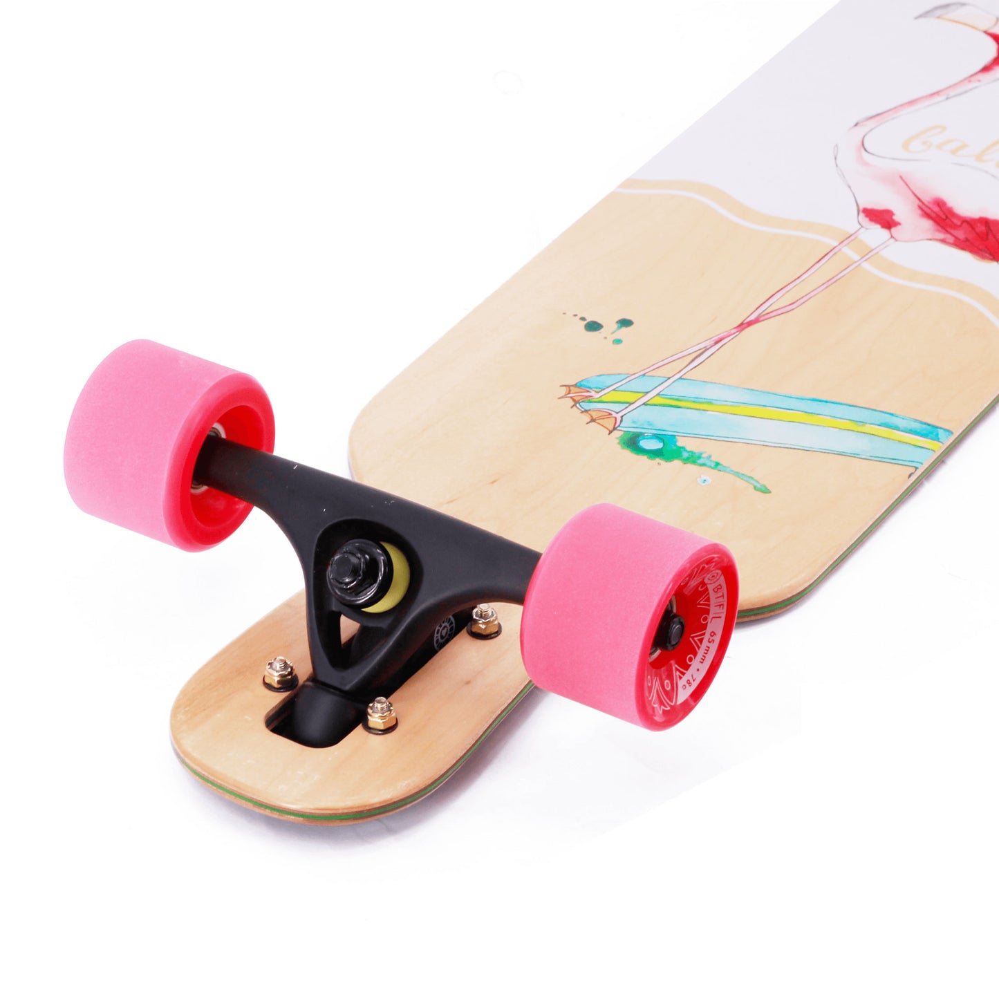 BTFL TIFFY - Kinder Longboard Flamingo