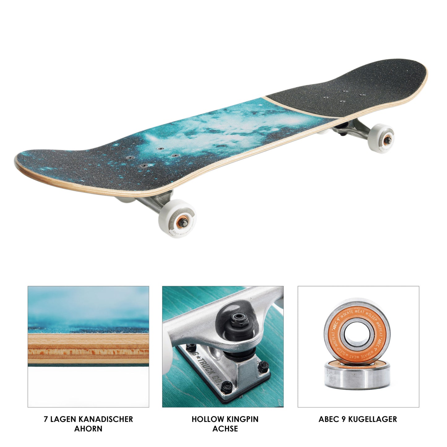 Eigenschaften des Komplett Skateboard im Überblick
