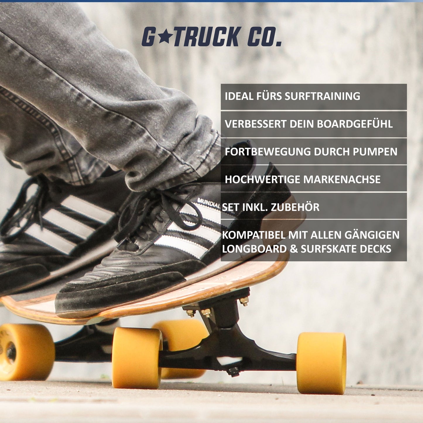 G-TRUCK Surfskate Truck - Set 165mm tumbled