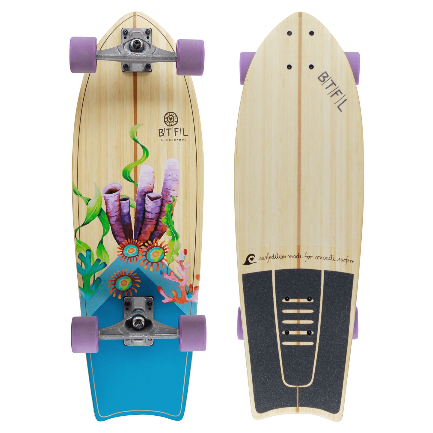 BTFL ALVAR - Surfskate Board mit Kicktail