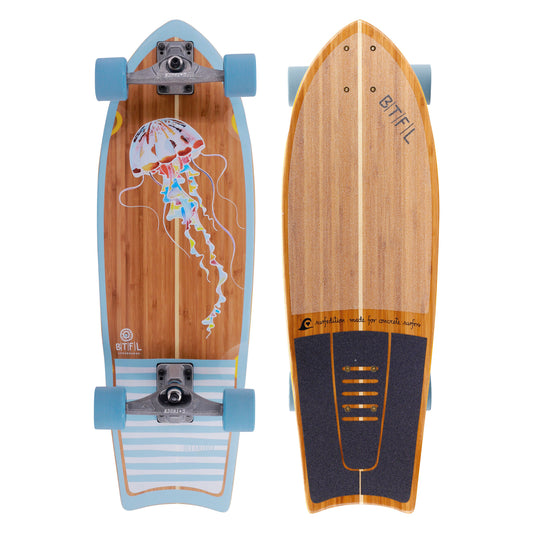 BTFL surfskate AURELIA - Surf Skateboard complete with kicktail 