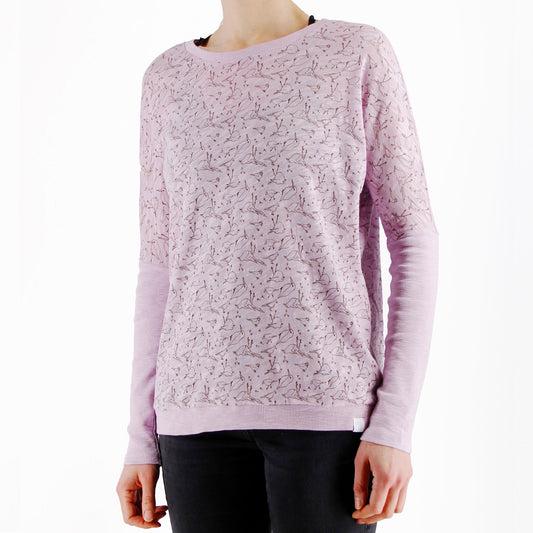 BTFL LONGSLEEVE - bird pattern lilac