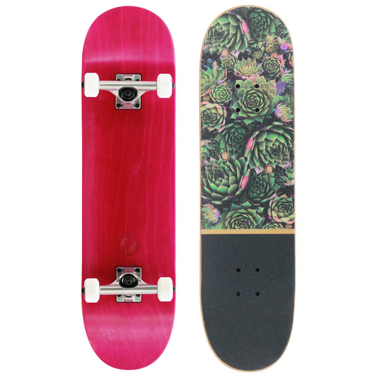 B-Ware - BTFL PLANTS - Skateboard pink Pflanzen komplett