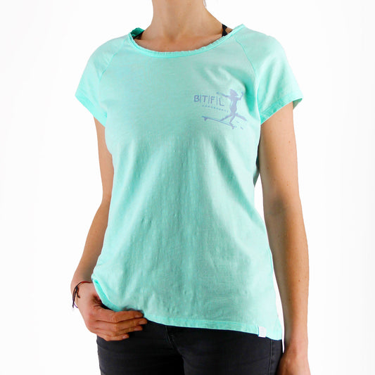 BTFL T-Shirt mint with logo print 