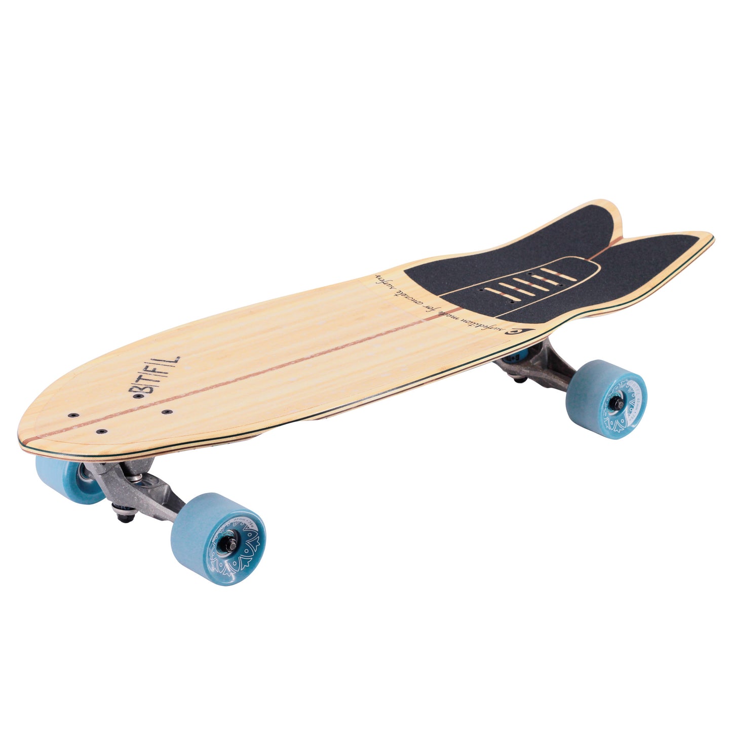 BTFL Surfskate MOBY - short surf skateboard with whale