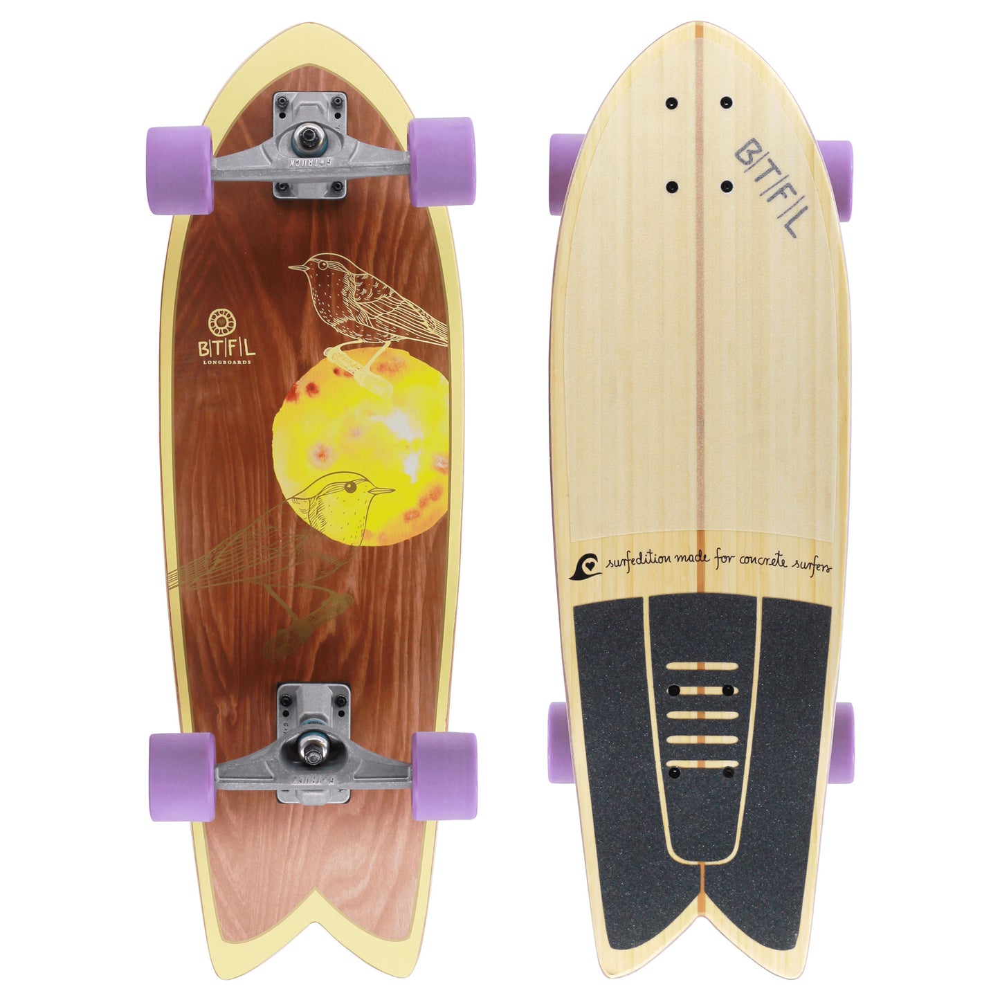 BTFL BETH - short surfskate with kicktail 