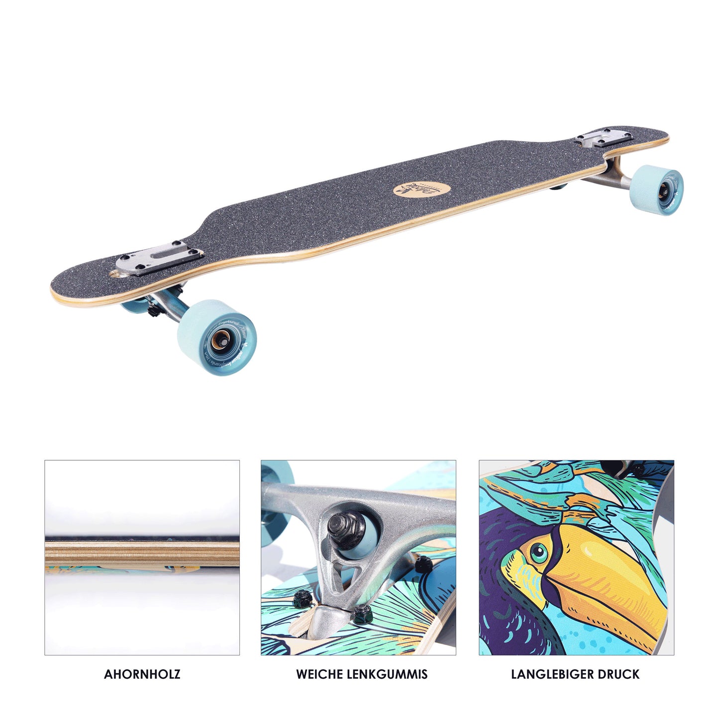 Pelican MALIBU Longboard - Tukan - Drop Through Longboard complete