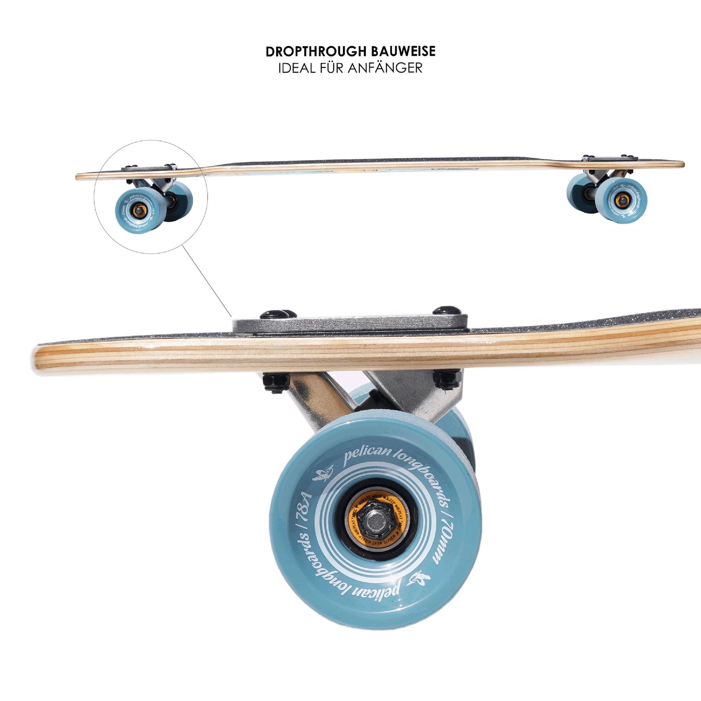 Pelican MALIBU Longboard - Tukan - Drop Through Longboard complete