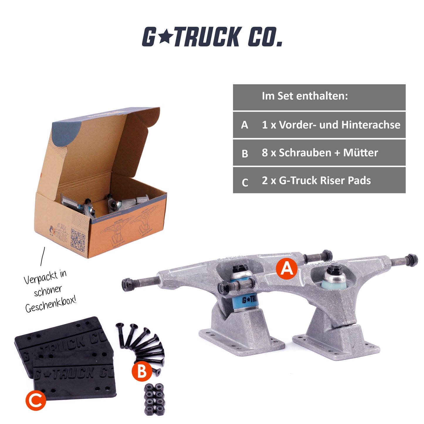 G-TRUCK Surfskate Achsen Set inkl. Zubehör