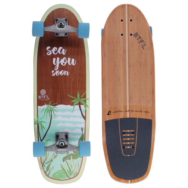 BTFL surfskate CODY - Surf skateboard with kicks, unisex design